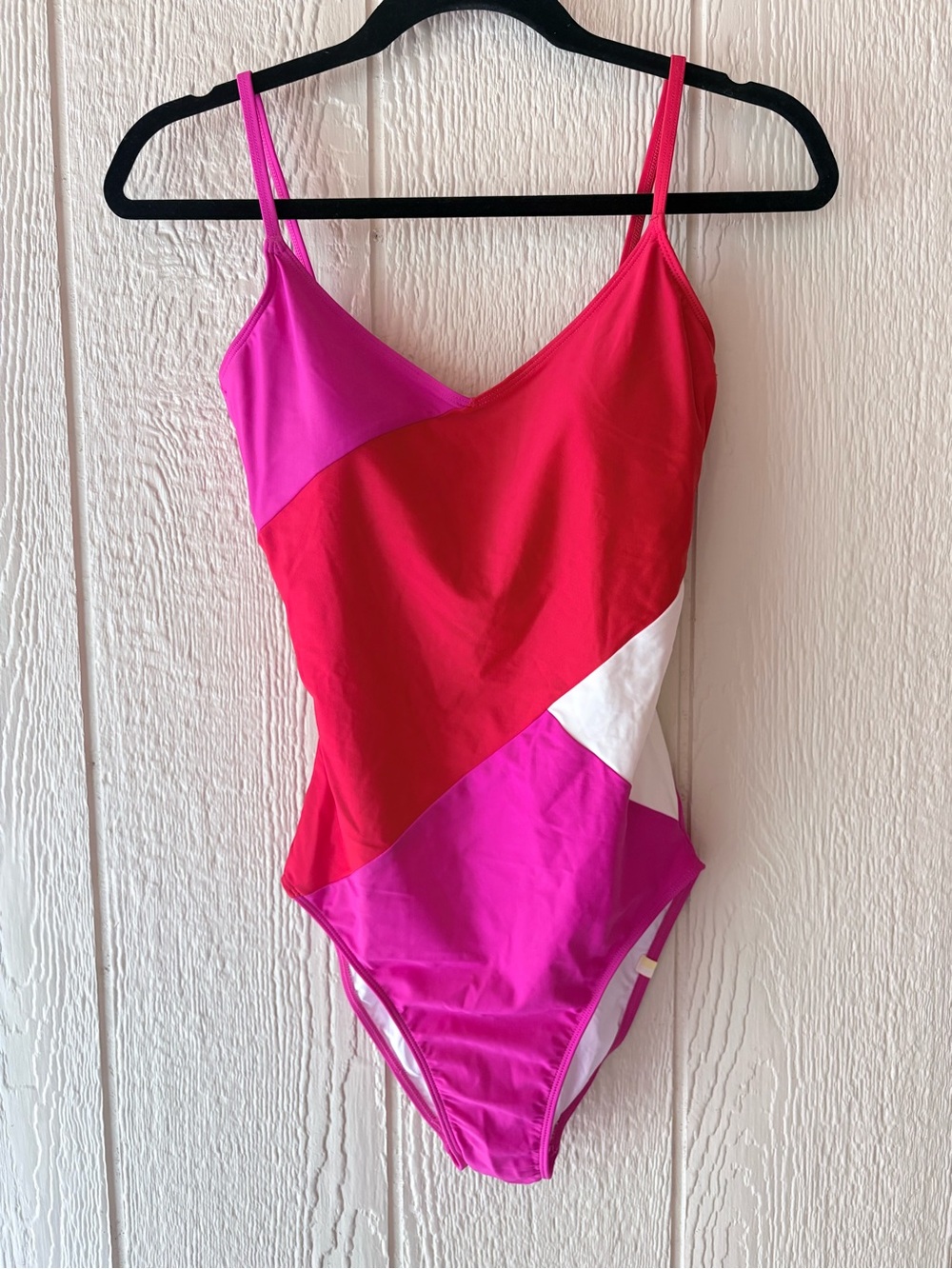 Summersalt The Marina One Piece Swimsuit Lava Hibiscus White Sand Size 6